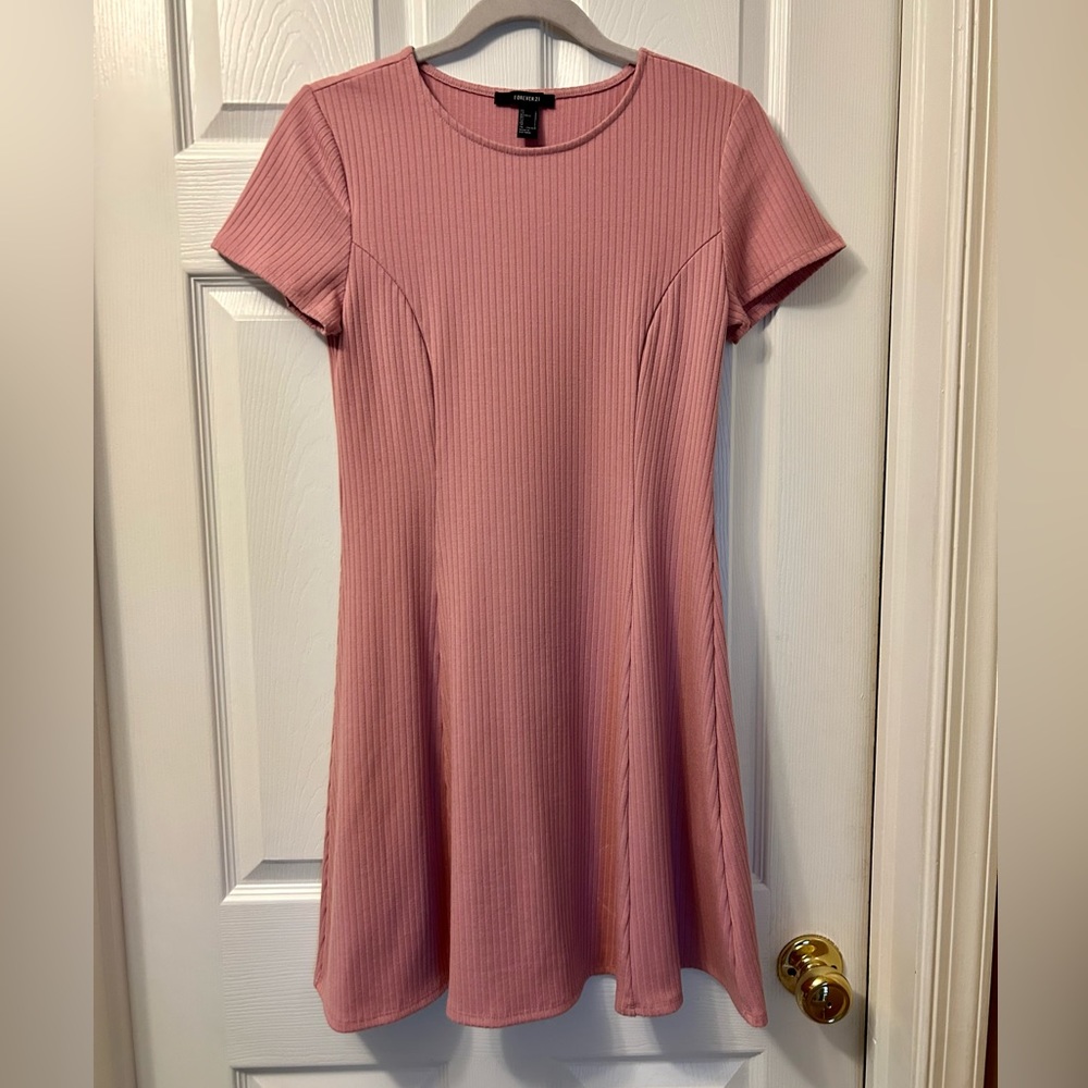 Forever 21 Pink Ribbed Dress